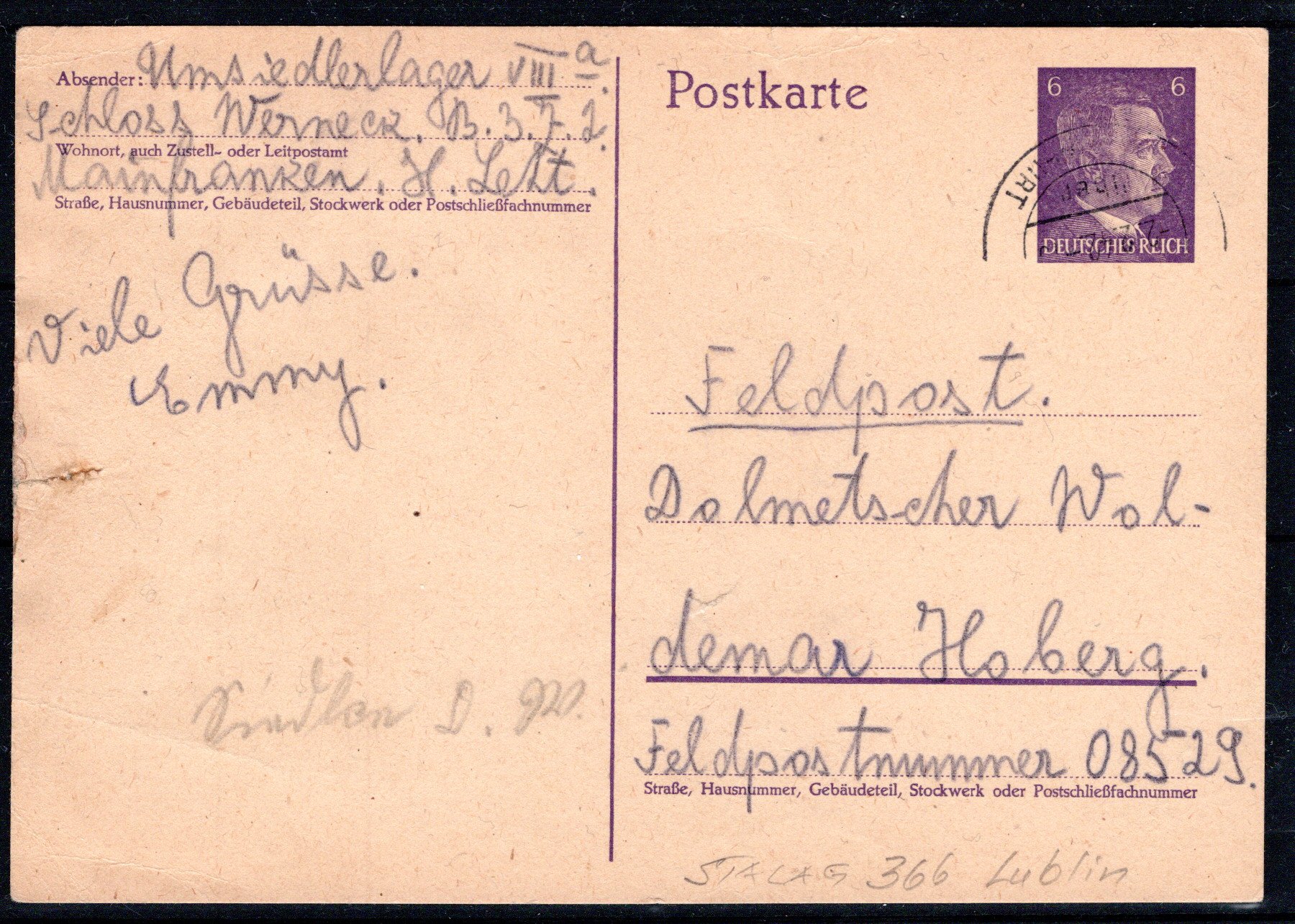 Lot 3956 - germany Prison mail 1918-45 -  Georg Bühler Briefmarken Auktionen GmbH Georg Bühler 336 auction